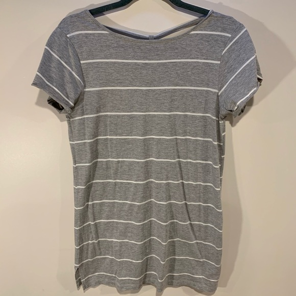 3/$10 BILLABONG gray and white stripe dress - Picture 3 of 6